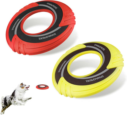 Interactive Tug Toy, Flying Disc Water Toy Non-Toxic Light TPR/Nylon Fabric, Pet Training and Outdoor Exercise Toys for Dogs, Diameter 9 Inches