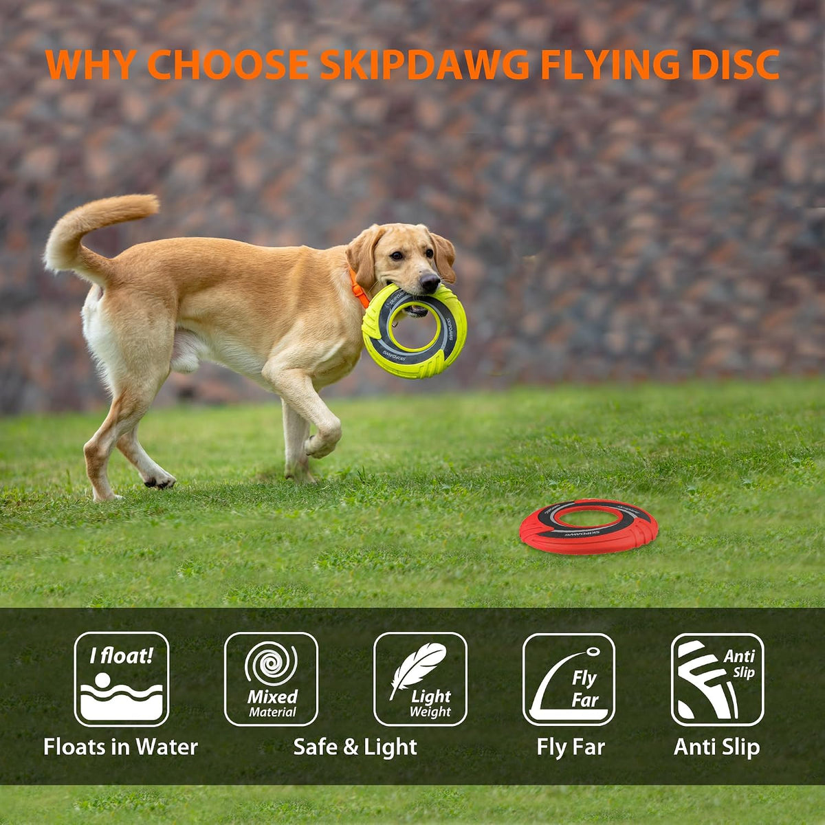 Interactive Tug Toy, Flying Disc Water Toy Non-Toxic Light TPR/Nylon Fabric, Pet Training and Outdoor Exercise Toys for Dogs, Diameter 9 Inches