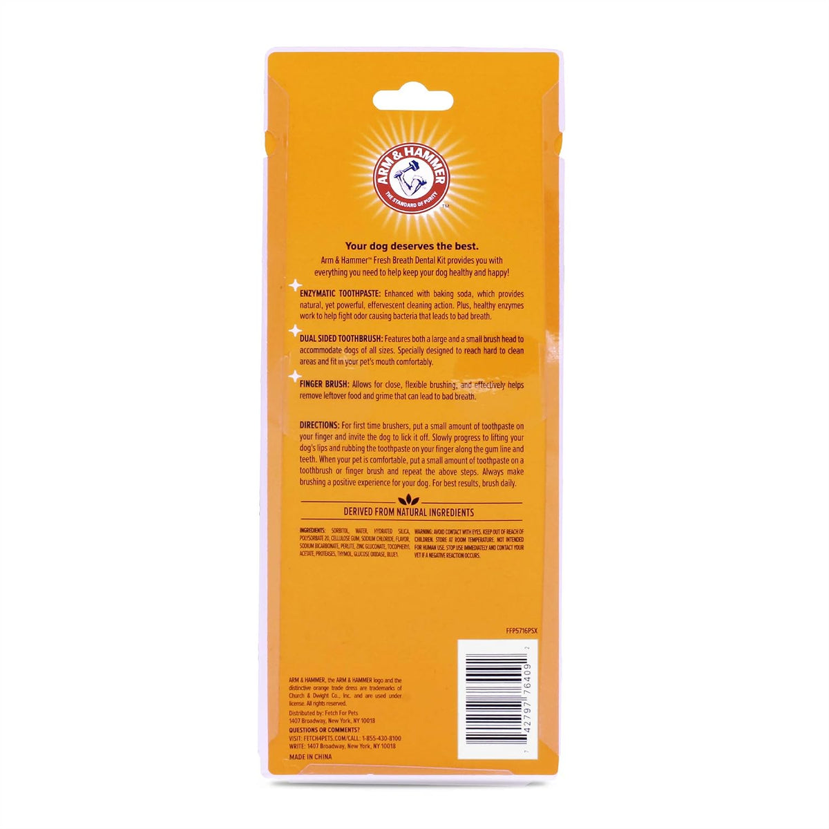 Fresh Breath Dog Dental Kit, Vanilla Ginger, 2.5 Oz, 3 Piece
