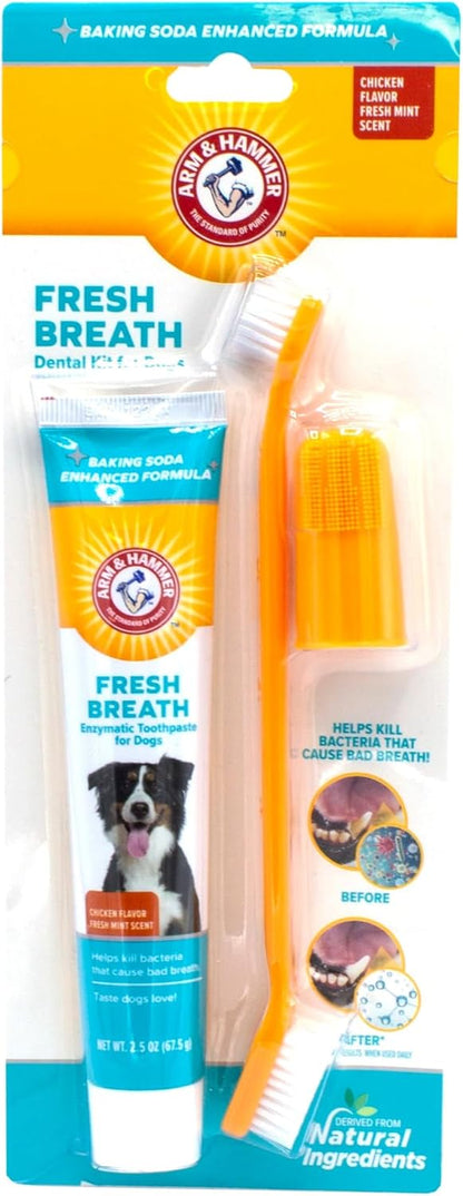 Fresh Breath Dog Dental Kit, Vanilla Ginger, 2.5 Oz, 3 Piece