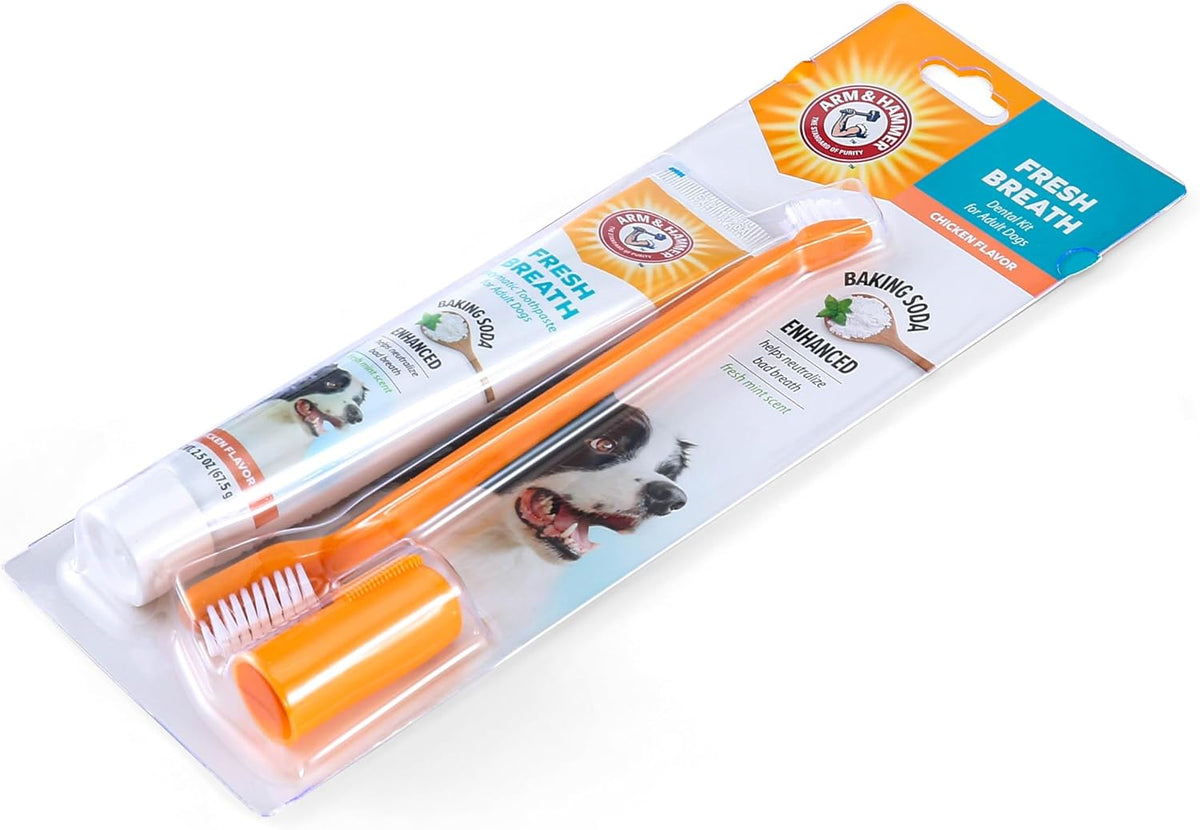 Fresh Breath Dog Dental Kit, Vanilla Ginger, 2.5 Oz, 3 Piece