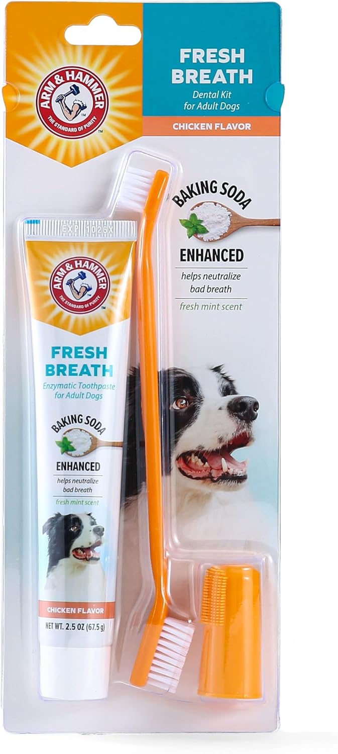 Fresh Breath Dog Dental Kit, Vanilla Ginger, 2.5 Oz, 3 Piece
