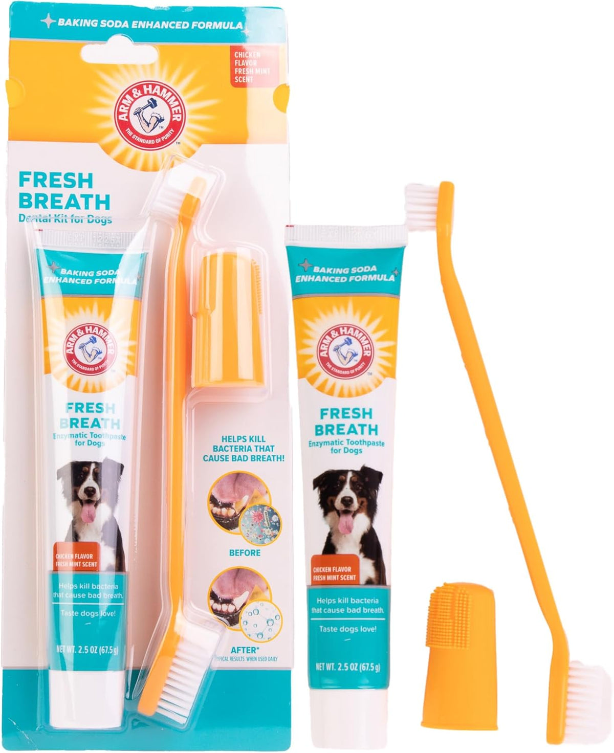 Fresh Breath Dog Dental Kit, Vanilla Ginger, 2.5 Oz, 3 Piece