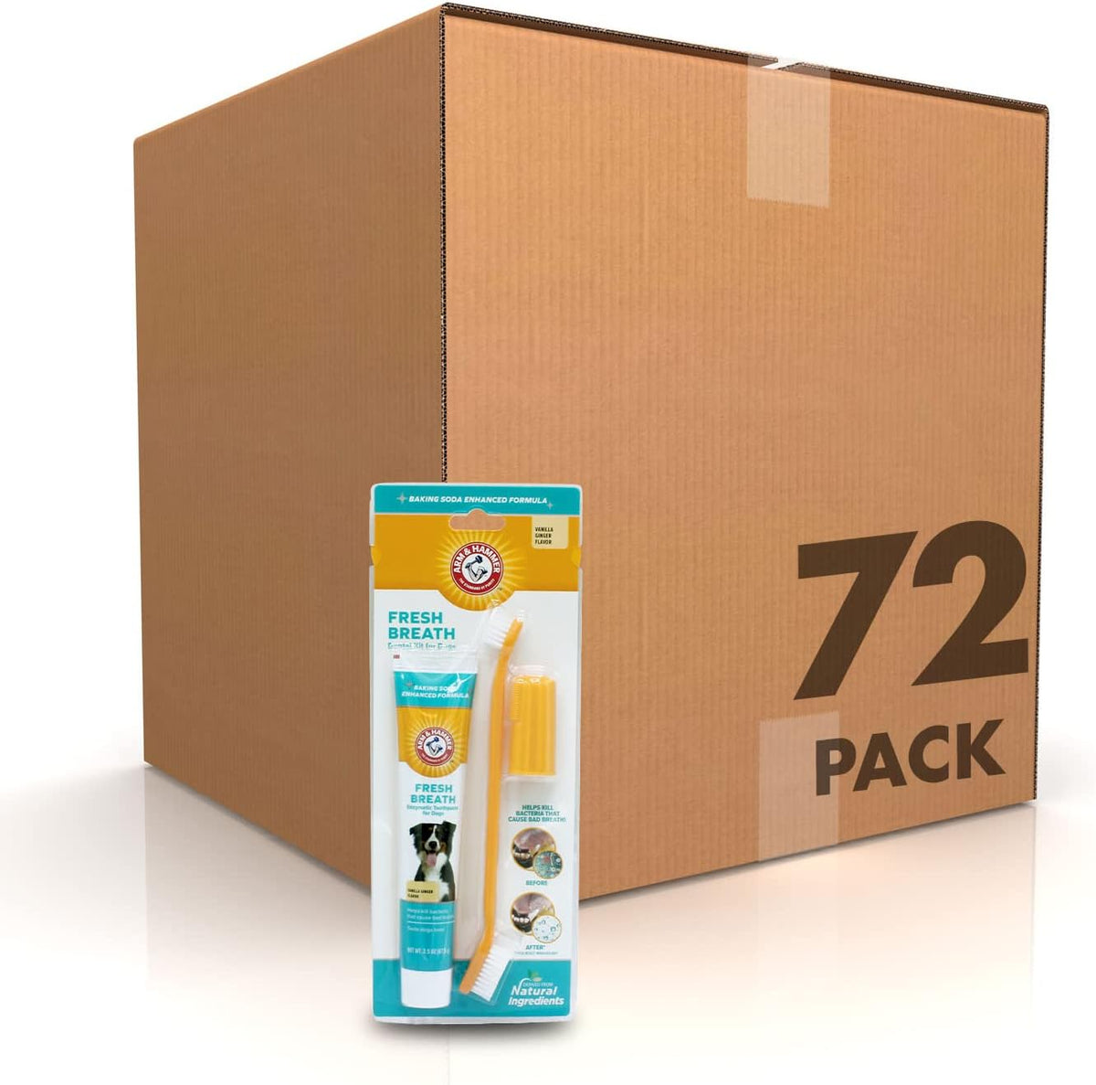 Fresh Breath Dog Dental Kit, Vanilla Ginger, 2.5 Oz, 3 Piece