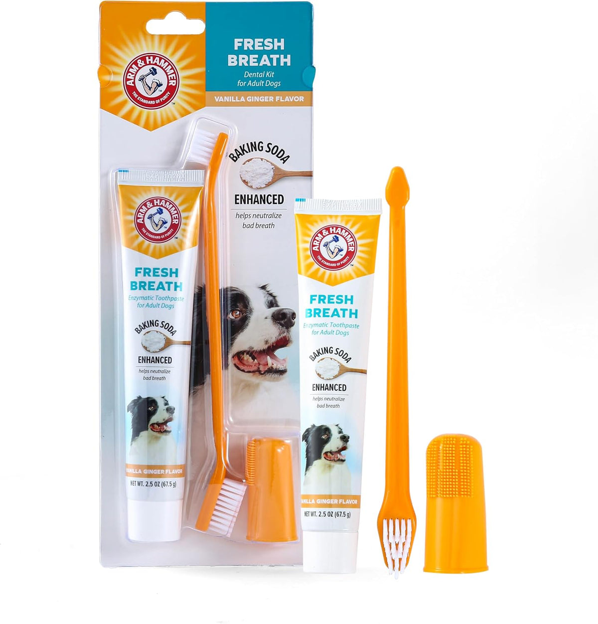 Fresh Breath Dog Dental Kit, Vanilla Ginger, 2.5 Oz, 3 Piece