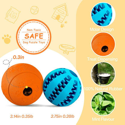Dog Puzzle Toy 2 Pack, Interactive Dog Toys for Treat Dispensing
