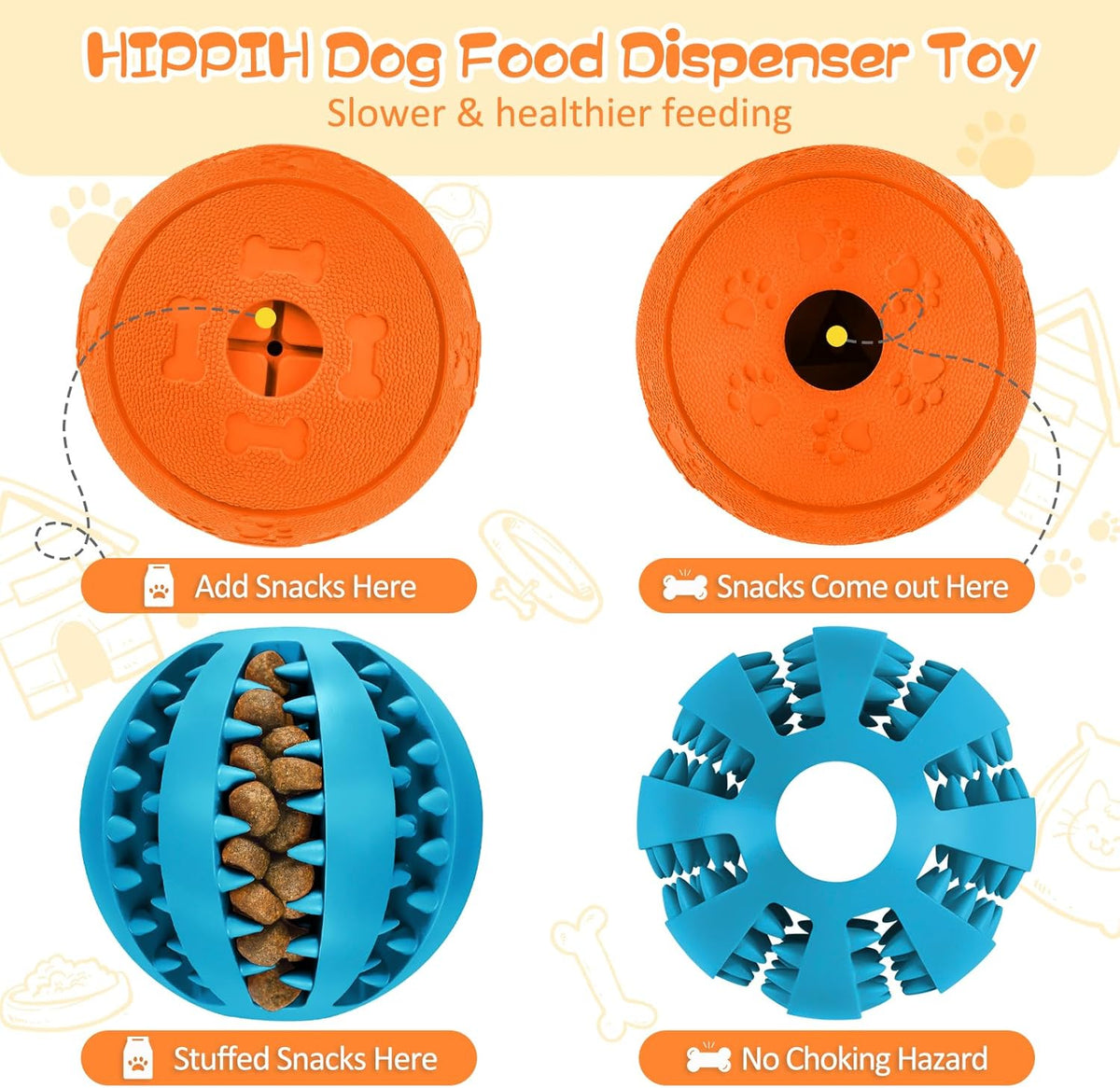 Dog Puzzle Toy 2 Pack, Interactive Dog Toys for Treat Dispensing