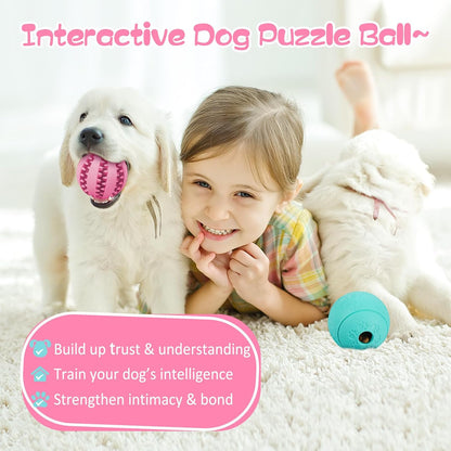 Dog Puzzle Toy 2 Pack, Interactive Dog Toys for Treat Dispensing