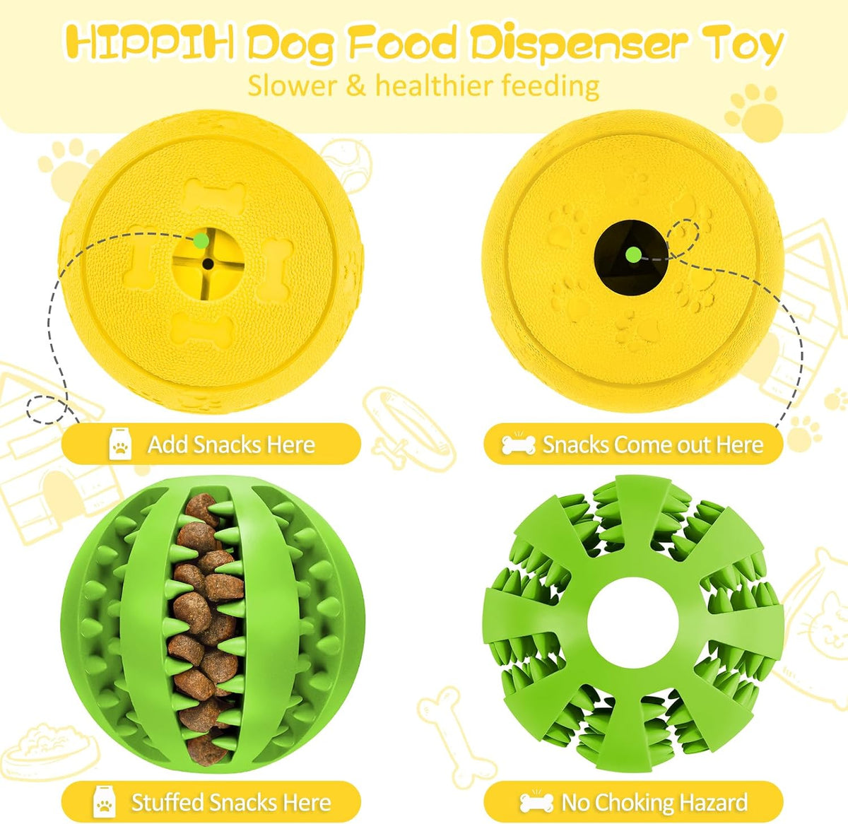 Dog Puzzle Toy 2 Pack, Interactive Dog Toys for Treat Dispensing