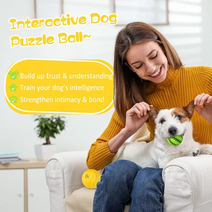 Dog Puzzle Toy 2 Pack, Interactive Dog Toys for Treat Dispensing