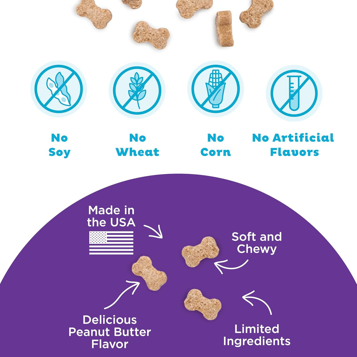 Nina Ottosson Puzzle Bitez Dog Treats, Peanut Butter, 7.5 oz