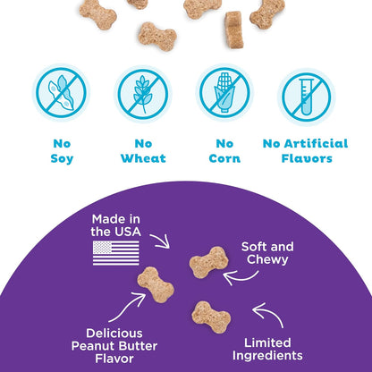 Nina Ottosson Puzzle Bitez Dog Treats, Peanut Butter, 7.5 oz
