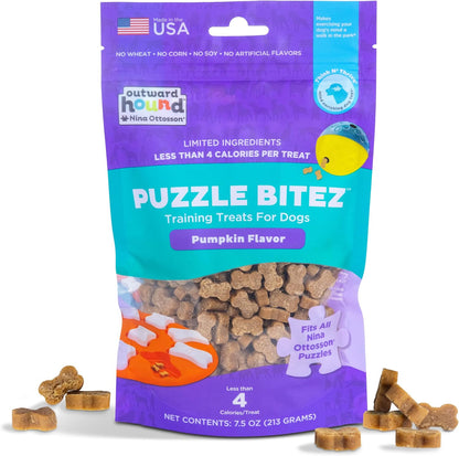 Nina Ottosson Puzzle Bitez Dog Treats, Peanut Butter, 7.5 oz