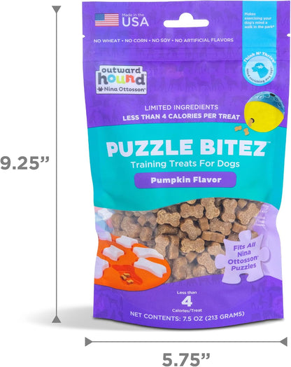 Nina Ottosson Puzzle Bitez Dog Treats, Peanut Butter, 7.5 oz