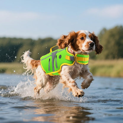 Dog Life Vest for Swimming, Dog Life Jacket with 2 Rescue Handles