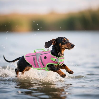Dog Life Vest for Swimming, Dog Life Jacket with 2 Rescue Handles