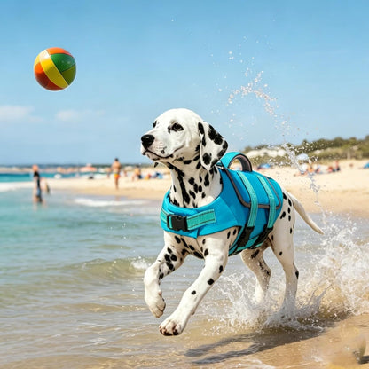 Dog Life Vest for Swimming, Dog Life Jacket with 2 Rescue Handles