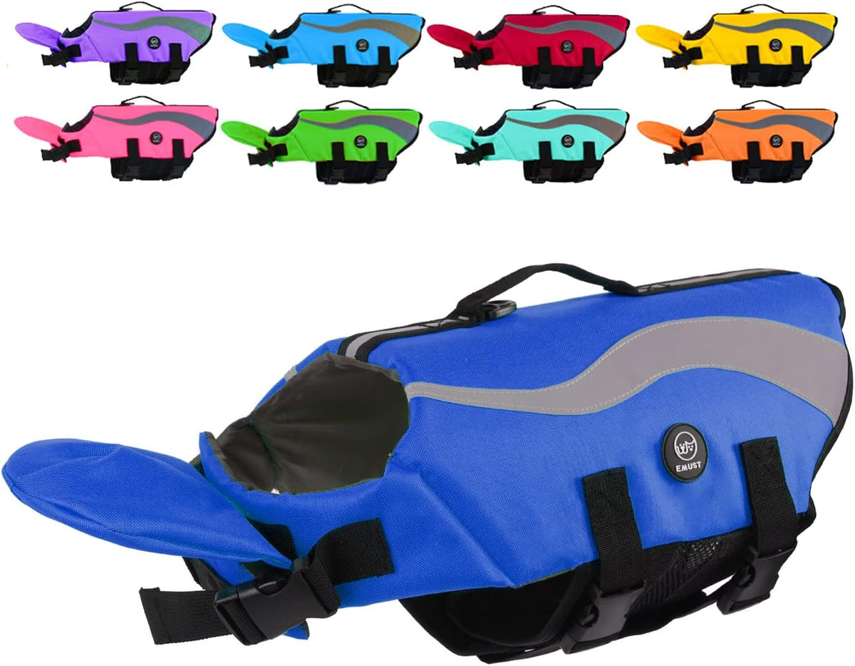 Dog Life Vest for Swimming, Dog Life Jacket with 2 Rescue Handles