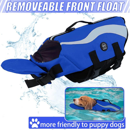 Dog Life Vest for Swimming, Dog Life Jacket with 2 Rescue Handles