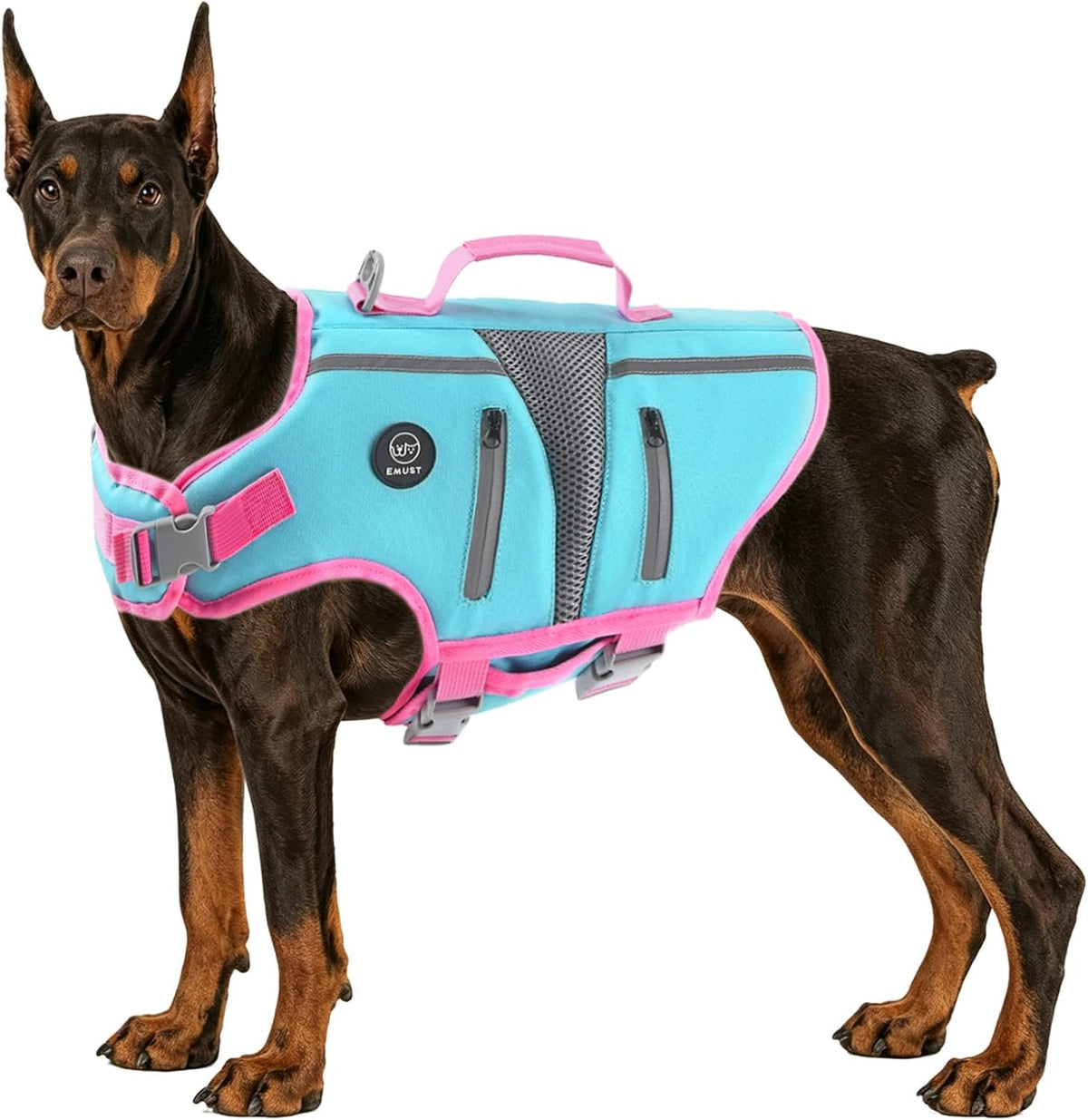 Dog Life Vest for Swimming, Dog Life Jacket with 2 Rescue Handles