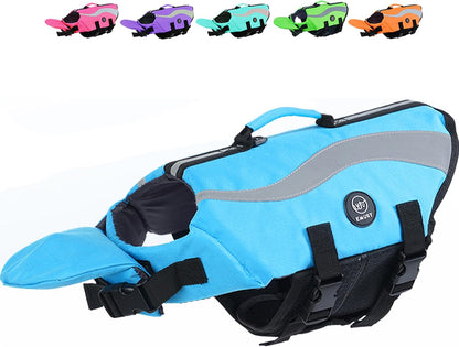 Dog Life Vest for Swimming, Dog Life Jacket with 2 Rescue Handles