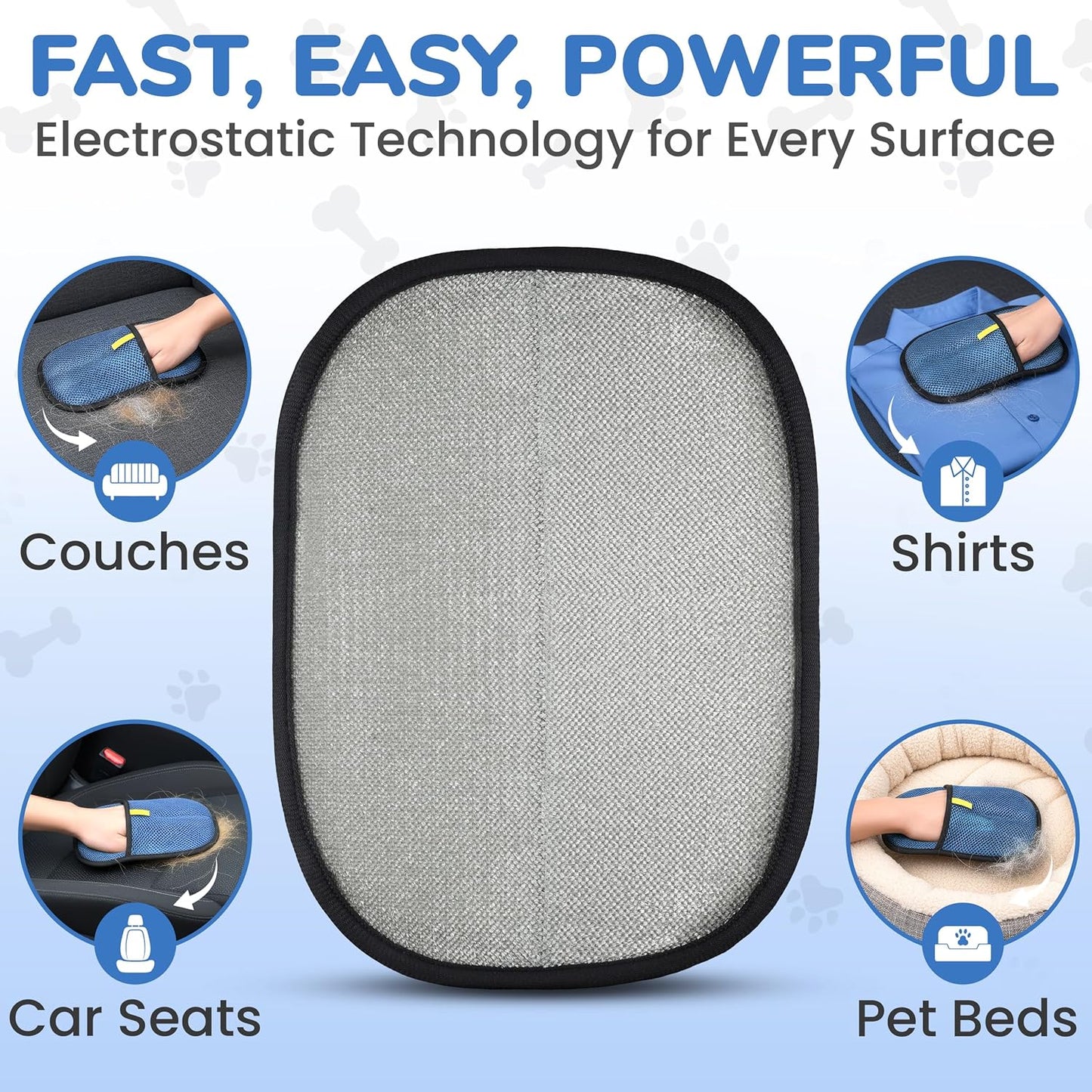 KEYVOZ Pet Hair Removal Glove for Cats and Dogs, Electrostatic Magic Brush Pet Hair Remover for Dog Couch, Available in Blue, Purple, Pink, Brown- Perfect for Pet Owners (Pink)