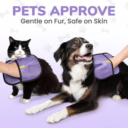KEYVOZ Pet Hair Removal Glove for Cats and Dogs, Electrostatic Magic Brush Pet Hair Remover for Dog Couch, Available in Blue, Purple, Pink, Brown- Perfect for Pet Owners (Pink)