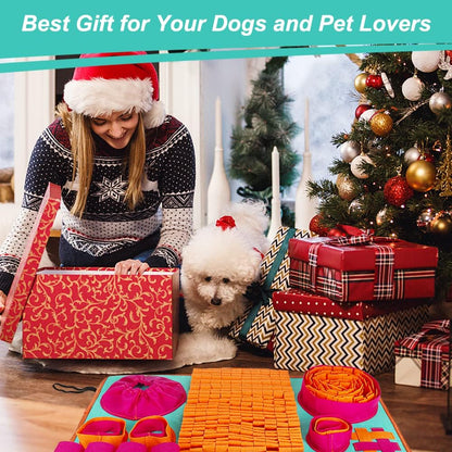 Snuffle Mat for Dogs, Interactive Dog Puzzle Toy for Boredom and Mental Stimulation, Enrichment Feeding Game Sniff Mat Helps Slow Eating and Keep Busy