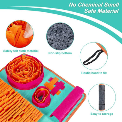 Snuffle Mat for Dogs, Interactive Dog Puzzle Toy for Boredom and Mental Stimulation, Enrichment Feeding Game Sniff Mat Helps Slow Eating and Keep Busy