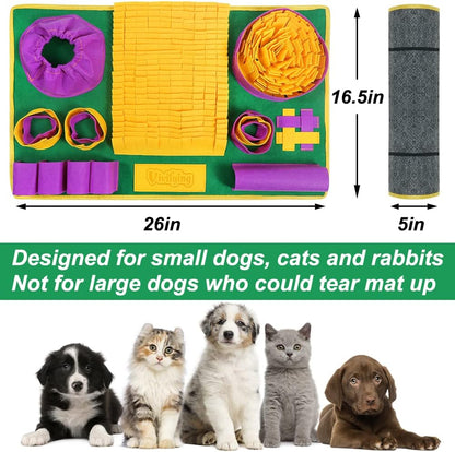 Snuffle Mat for Dogs, Interactive Dog Puzzle Toy for Boredom and Mental Stimulation, Enrichment Feeding Game Sniff Mat Helps Slow Eating and Keep Busy