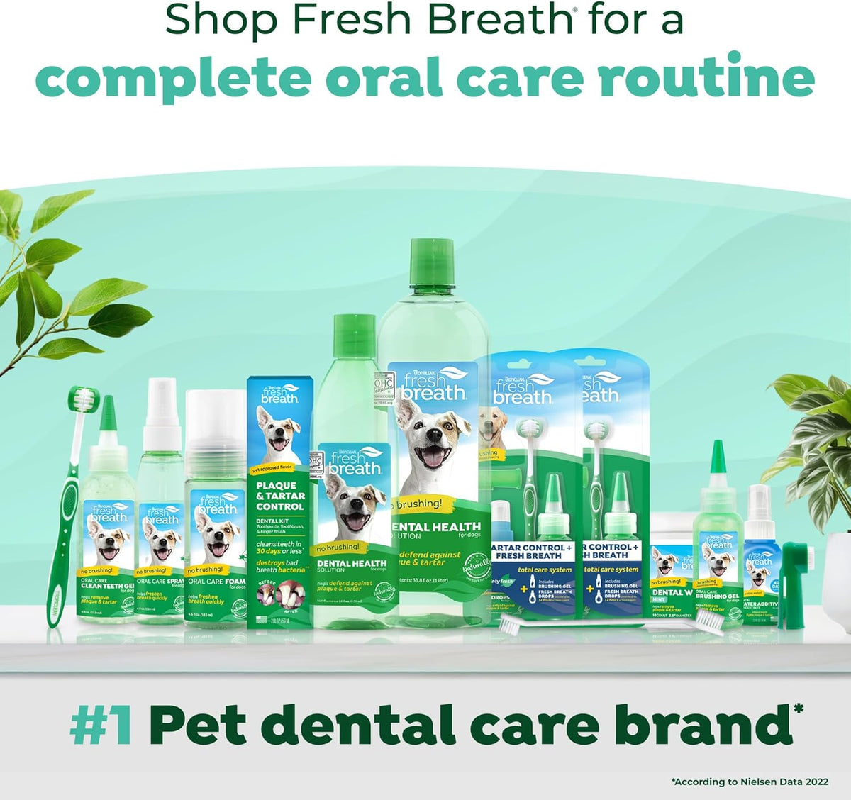 Fresh Breath Dog Tooth Brushing Kit, Peanut Butter Flavor