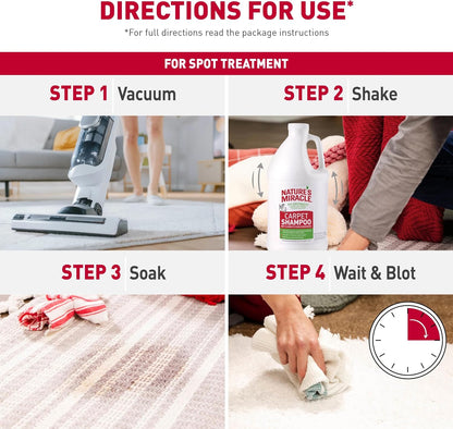 Carpet Shampoo Pet Stain & Odor Remover, 64 oz