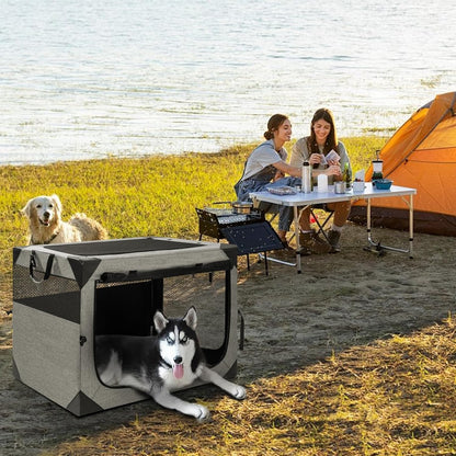30 Inch Portable Soft Foldable Dog Crate, 30" L x 21" W x 21" H