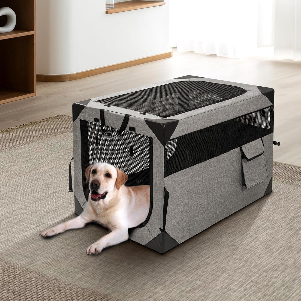 30 Inch Portable Soft Foldable Dog Crate, 30" L x 21" W x 21" H
