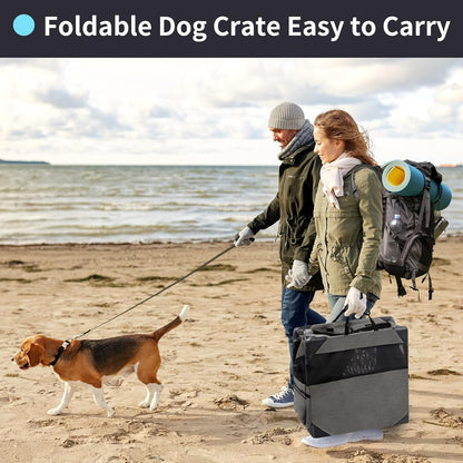 30 Inch Portable Soft Foldable Dog Crate, 30" L x 21" W x 21" H