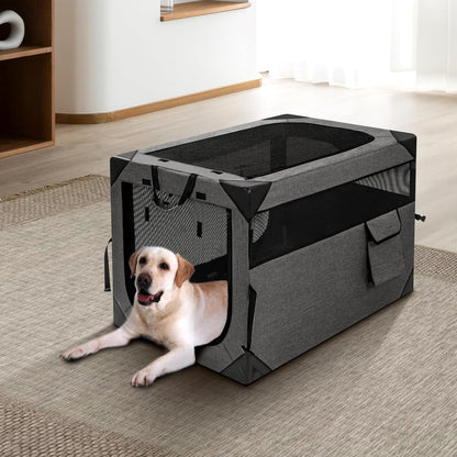 30 Inch Portable Soft Foldable Dog Crate, 30" L x 21" W x 21" H