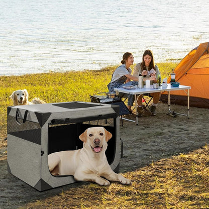 30 Inch Portable Soft Foldable Dog Crate, 30" L x 21" W x 21" H