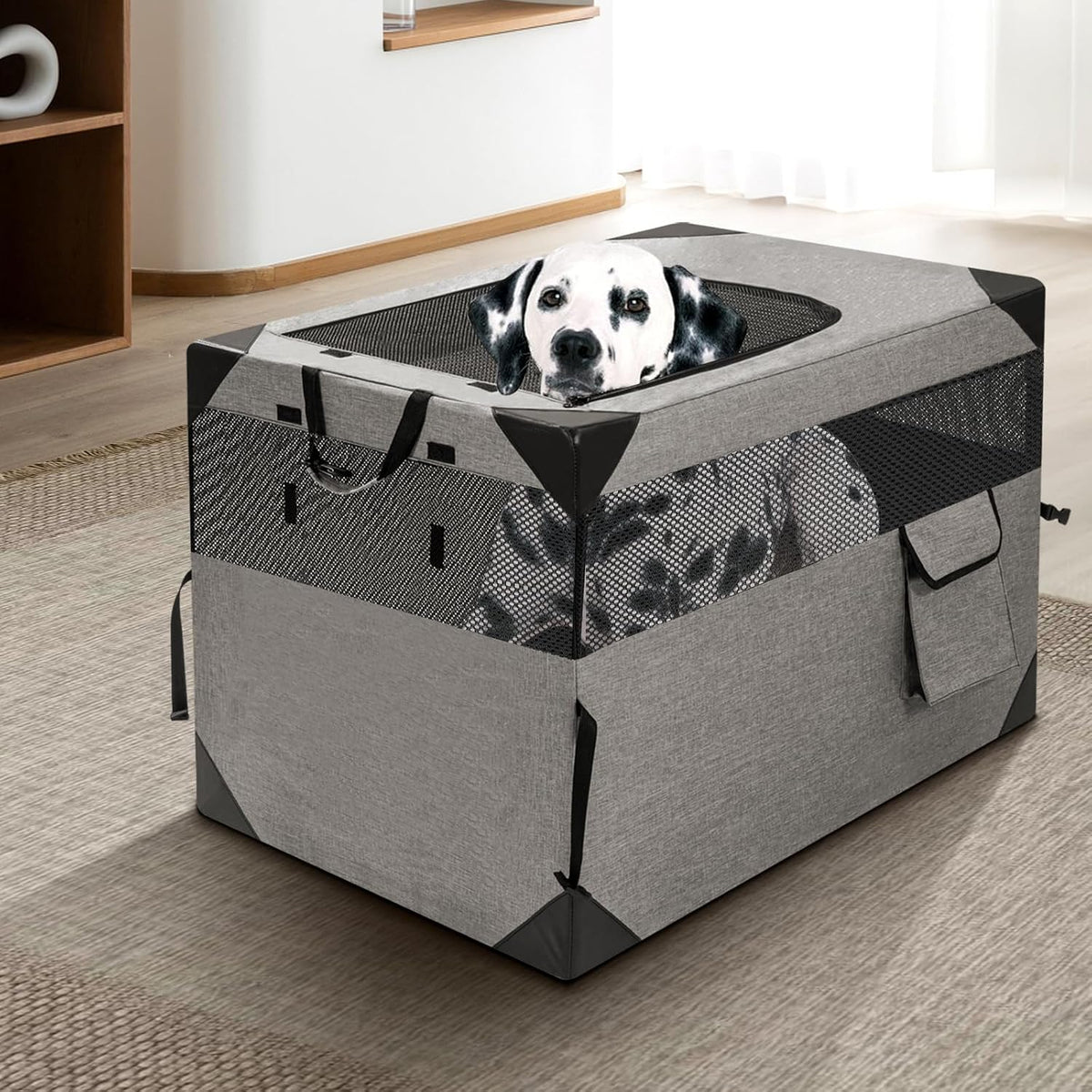 30 Inch Portable Soft Foldable Dog Crate, 30" L x 21" W x 21" H