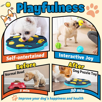 9 Pack Dog Enrichment Toy Set with Puzzle Toy & Lick Mats | For Small & Medium Dogs,Multi-Level Challenge,Mental Stimulation,Slow Feeding Support,Interactive Play