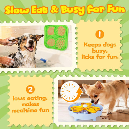 9 Pack Dog Enrichment Toy Set with Puzzle Toy & Lick Mats | For Small & Medium Dogs,Multi-Level Challenge,Mental Stimulation,Slow Feeding Support,Interactive Play