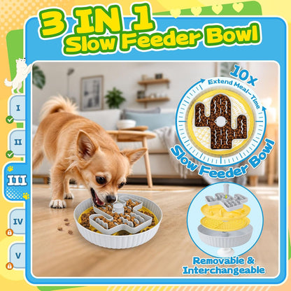 9 Pack Dog Enrichment Toy Set with Puzzle Toy & Lick Mats | For Small & Medium Dogs,Multi-Level Challenge,Mental Stimulation,Slow Feeding Support,Interactive Play
