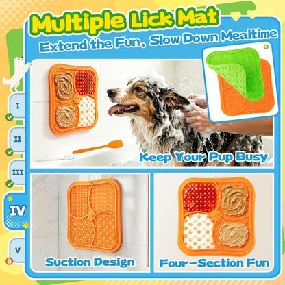 9 Pack Dog Enrichment Toy Set with Puzzle Toy & Lick Mats | For Small & Medium Dogs,Multi-Level Challenge,Mental Stimulation,Slow Feeding Support,Interactive Play