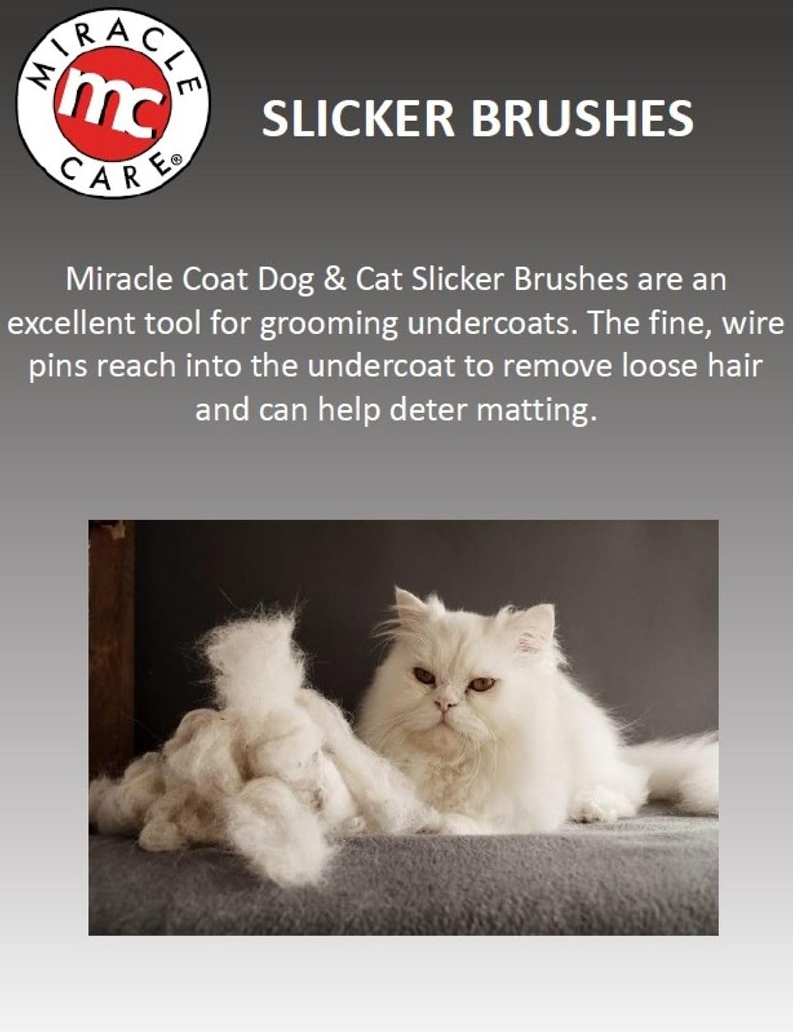 Small Slicker Brush for Dogs and Cats | Grooming Brush Removes Loose Undercoat, Reduce Shedding and Matting, Flexible Pins Protect Skin, Ergonomic & Cushioned Handle