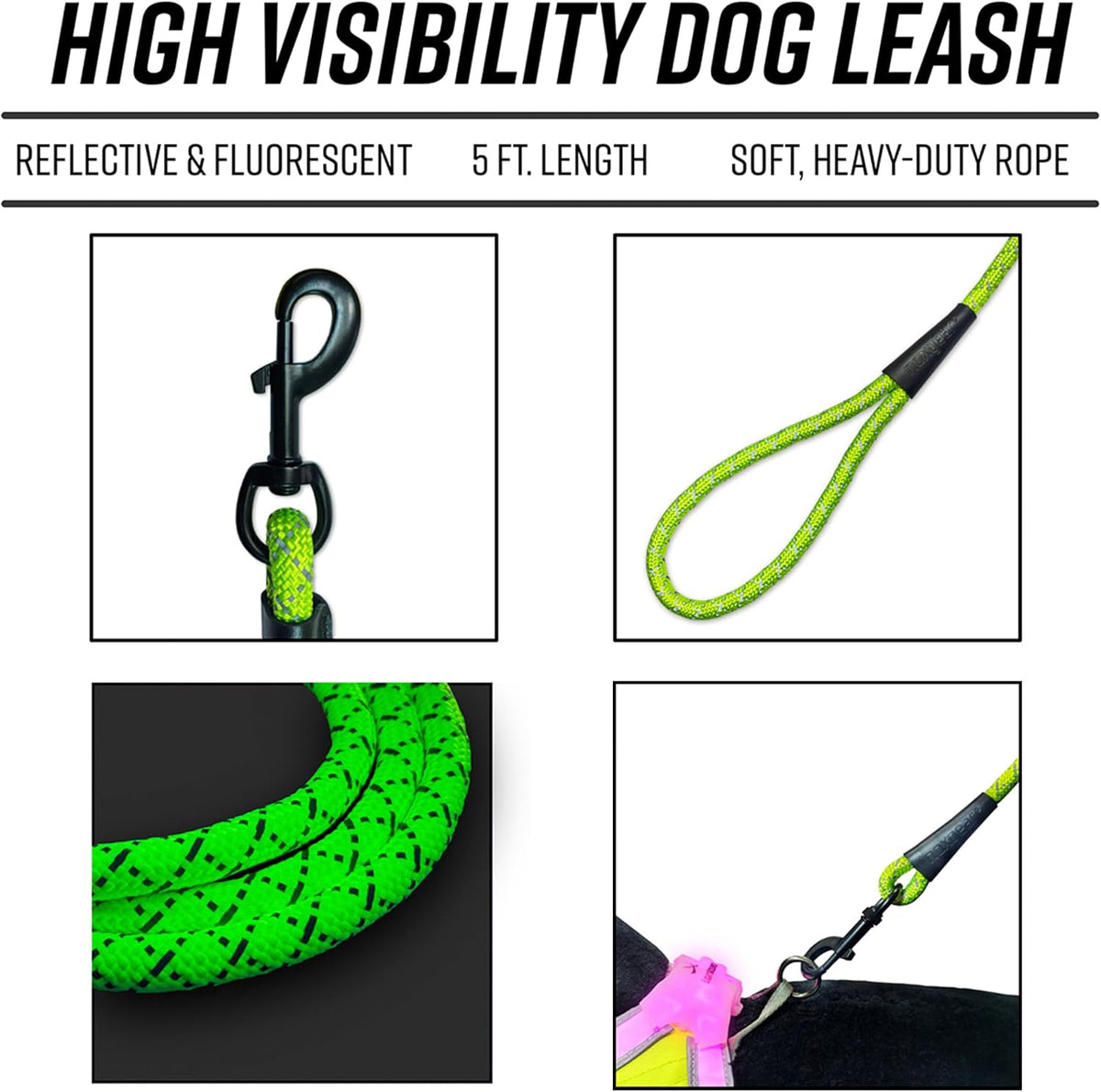 LightHound Light Up Reflective Dog Harness, Large
