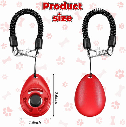 18 Pcs Dog Training Clicker with Wrist Strap for Pets, Multicolor