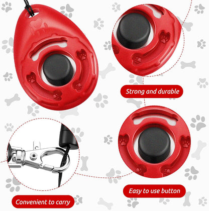 18 Pcs Dog Training Clicker with Wrist Strap for Pets, Multicolor