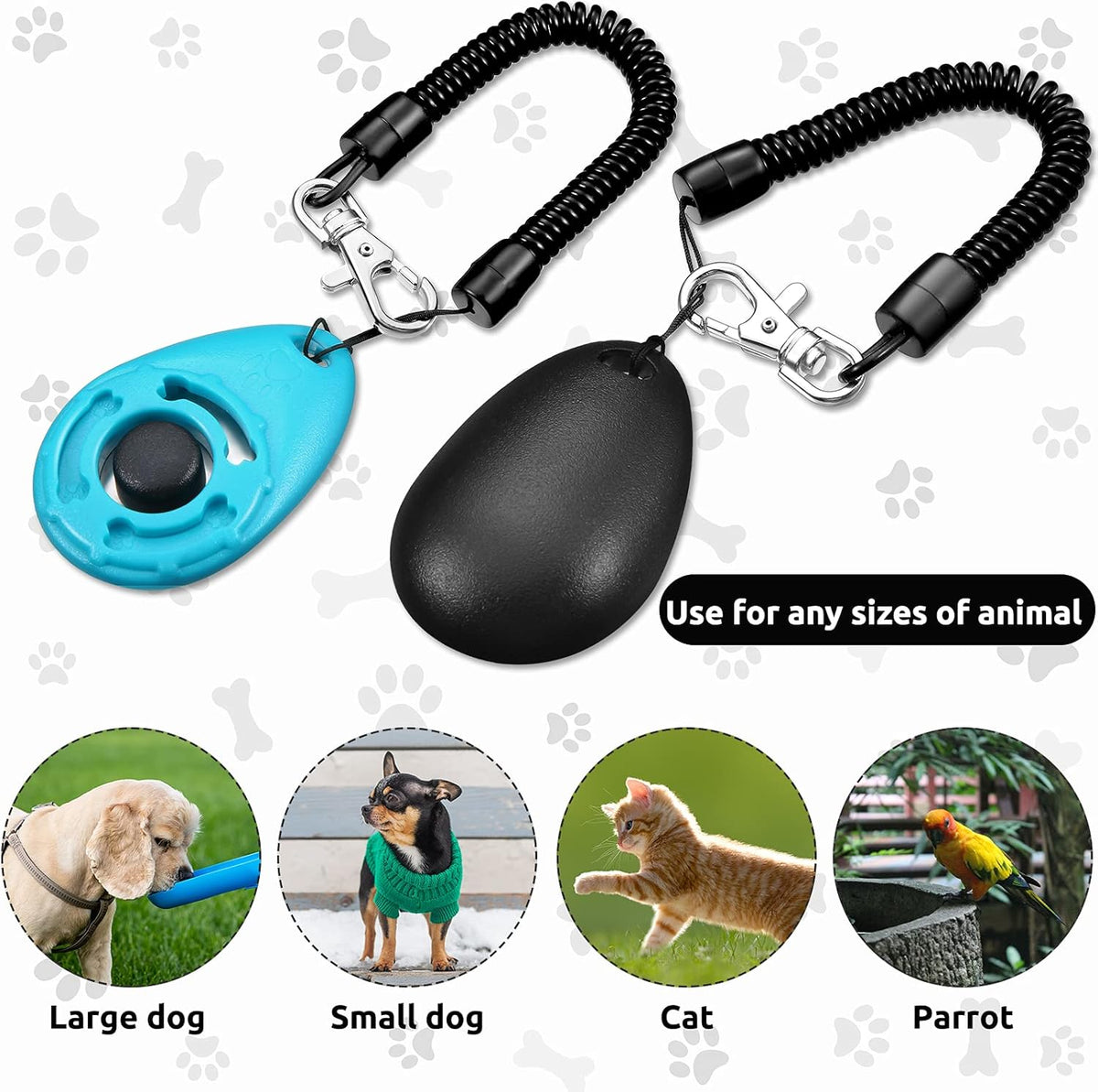 18 Pcs Dog Training Clicker with Wrist Strap for Pets, Multicolor
