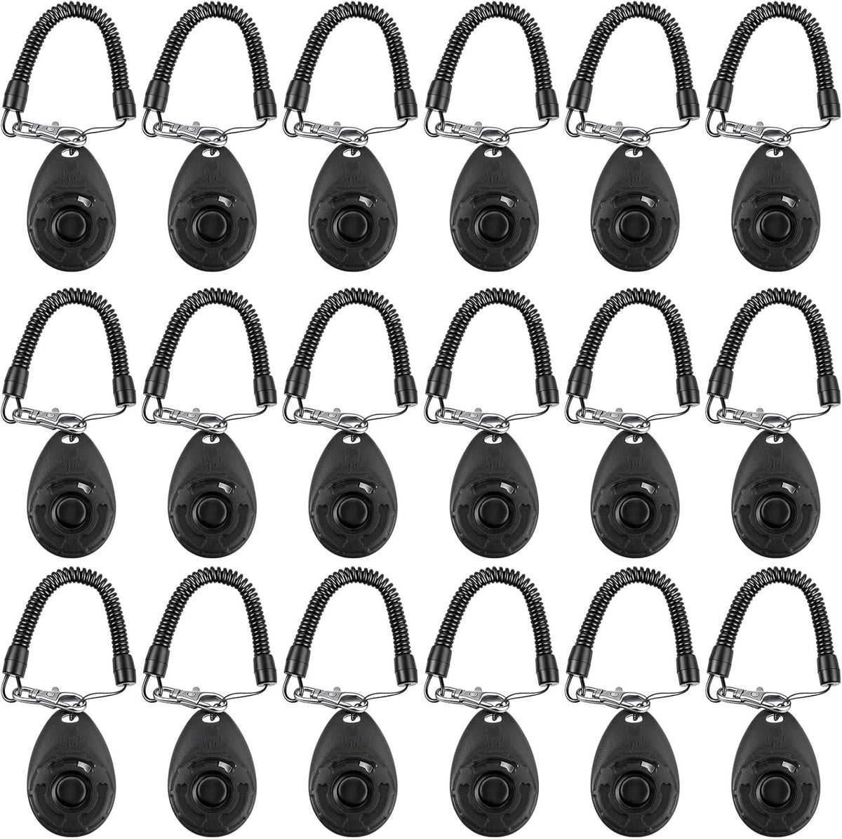 18 Pcs Dog Training Clicker with Wrist Strap for Pets, Multicolor