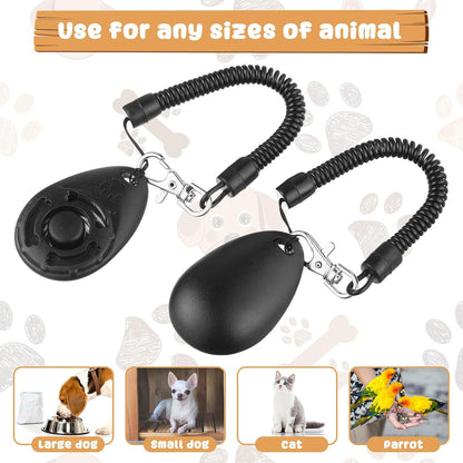 18 Pcs Dog Training Clicker with Wrist Strap for Pets, Multicolor