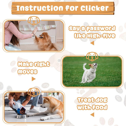 18 Pcs Dog Training Clicker with Wrist Strap for Pets, Multicolor